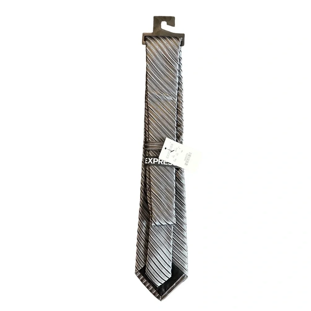 Express 100% Silk Shades of GrayTextured Tie NWT